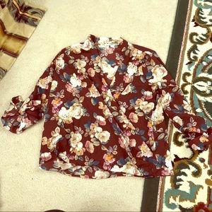 Forever 21 Contemporary Floral Wrap Top
